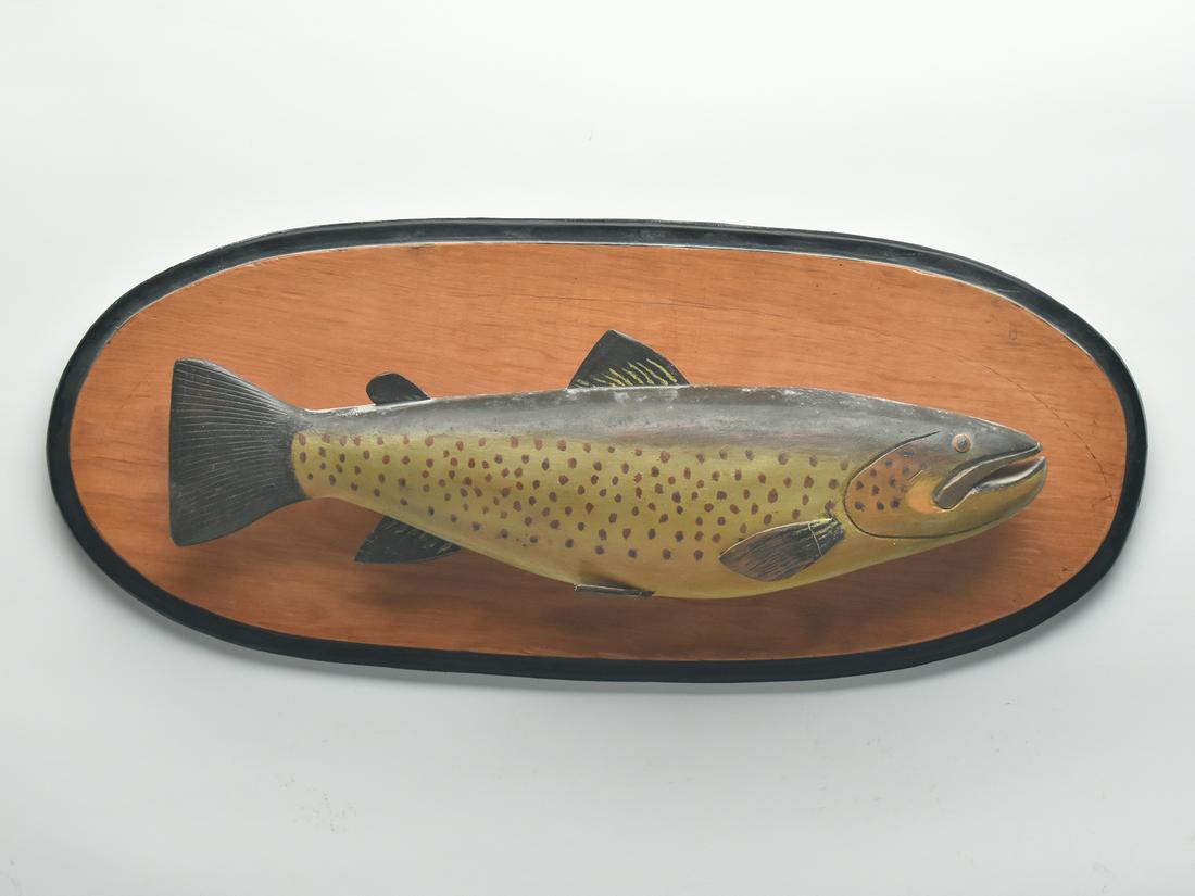 Brown trout plaque, Phillippe Sirois, Arrowsic, Maine. (1 of 3)