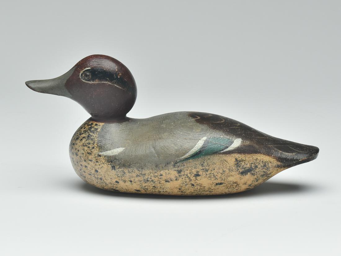 Greenwing teal, Mason Decoy Factory, Detroit, Michigan, 1st quarter 20th century. (1 of 4)