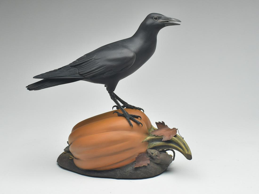 Crow and mice carving, William Gibian, Onancock, Virginia. (1 of 4)