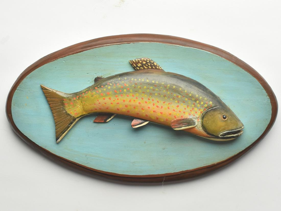 Brook trout plaque, Philippe Sirois, Arrowsic, Maine. (1 of 1)