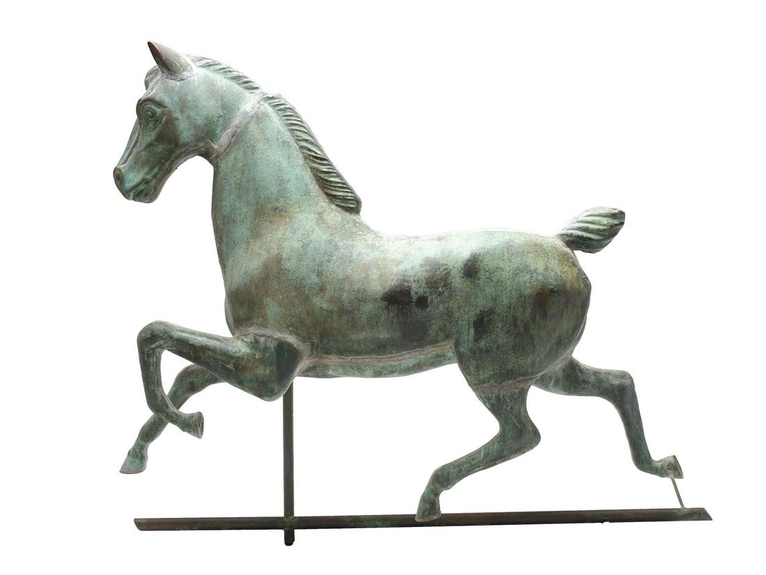 Large prancing full body copper hackney horse. (1 of 1)