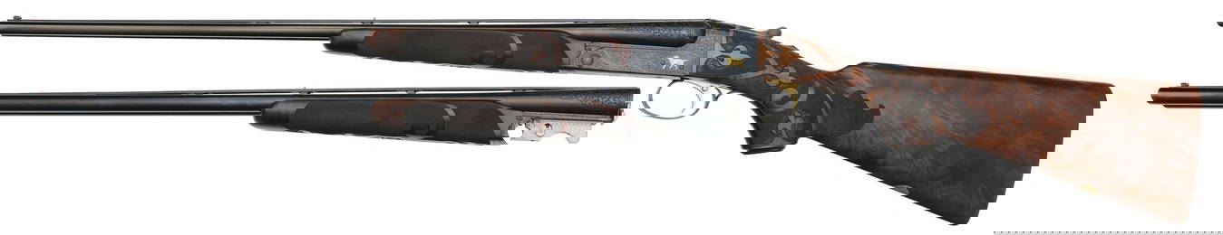 SPECTACULAR FACTORY ORIGINAL WINCHESTER MODEL 21 GRAND AMERICAN 28 GAUGE & 410 BORE TWO BARREL SET
