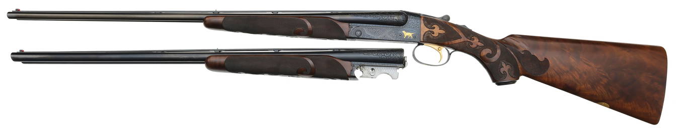 SPECTACULAR FACTORY ORIGINAL WINCHESTER MODEL 21 GRAND AMERICAN 28 GAUGE & 410 BORE TWO BARREL SET