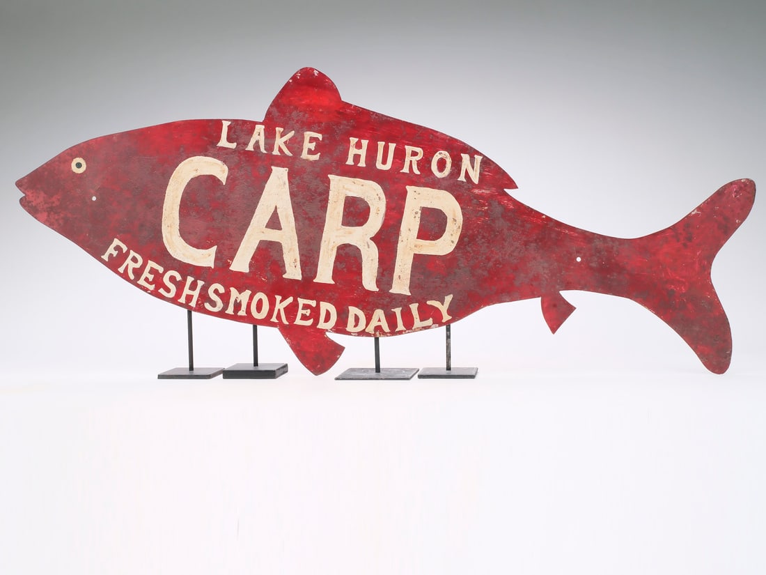 Vintage sheet metal trade sign, circa 1930. (1 of 2)