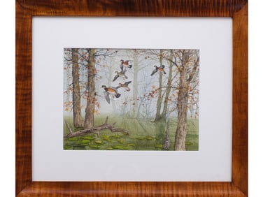 David Hagerbaumer (1921-2014), watercolor on paper.