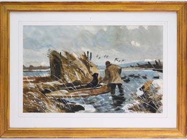 Chet Reneson (b. 1934), watercolor.