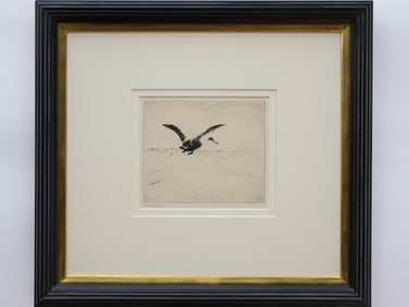 Frank Benson (1892-1951), drypoint etching.