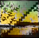 Lynn Bogue Hunt (1878-1960), Black Ducks Alighting - Floor Screen, oil on panel.