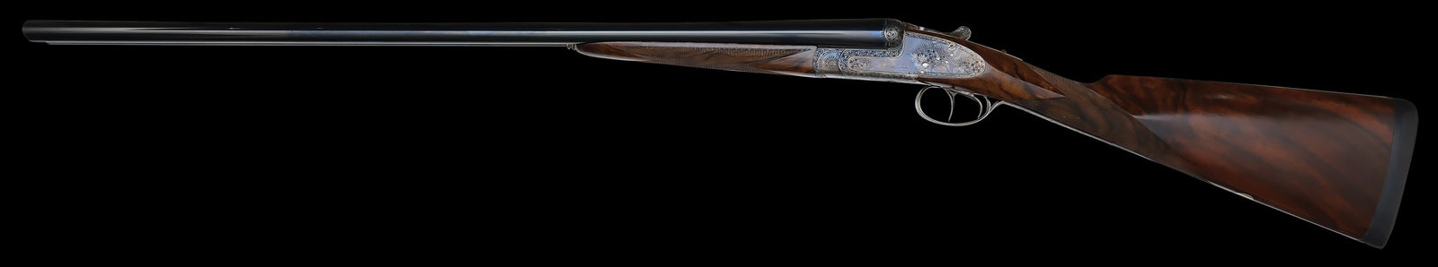 LOVELY GRULLA "WINDSOR" MODEL 16 BORE SHOTGUN.: SN. 310301705. Cal. 16ga. Built with 29-1/2" chopper-lump brls that have concave top rib with small brass front bead. Polished flats with proof stamps. Splinter forend is checkered in point pattern wi