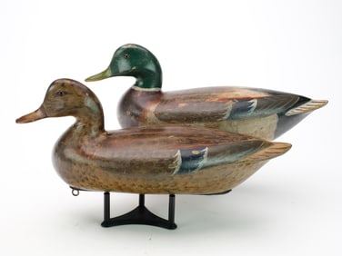 Early rigmate pair of mallards, Charles Perdew, Henry, Illinois, circa 1920s.