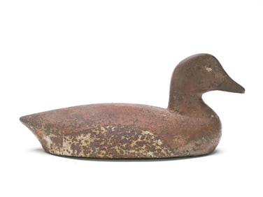Very rare cast iron sinkbox decoy from Connecticut.