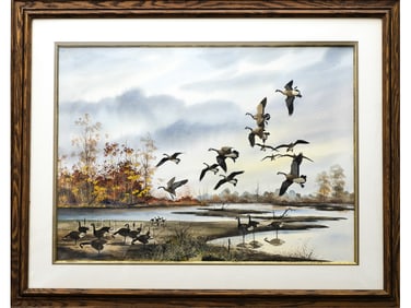 David Hagerbaumer (1921-2014), watercolor on paper.