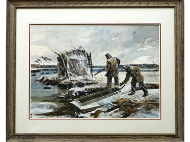 Chet Reneson (b. 1934), watercolor.