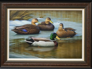 Rob Leslie (b.1947), acrylic on board.