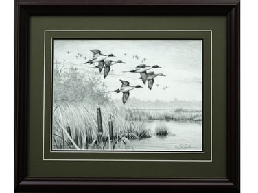 Rob Leslie (b.1947), pencil drawing.