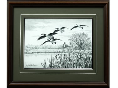 Rob Leslie (b.1947), pencil drawing.