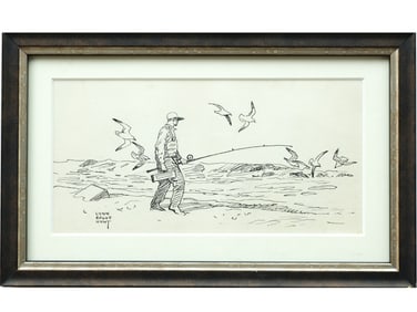 Lynn Bogue Hunt (1878-1960), pen and ink.