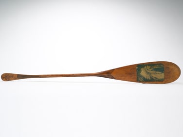 Four souvenir canoe paddles from Massachusetts.