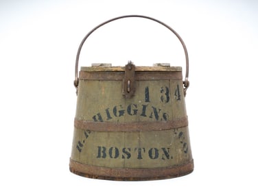 Early wooden oyster bucket.
