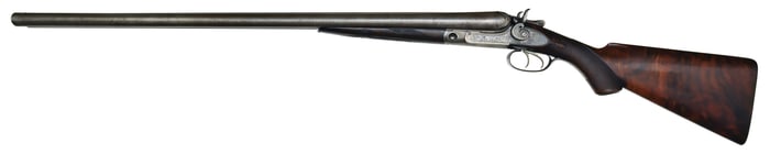 SCARCE BERNARD BARRELED PARKER QUALITY 4 TOP LEVER 10 BORE HAMMER SHOTGUN.