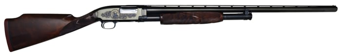 EXTREMELY RARE FACTORY ENGRAVED WINCHESTER MODEL 12 DELUXE HAMMERLESS HEAVY DUCK GUN WITH BOX.