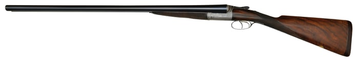 AWESOME LIGHTWEIGHT JOHN DICKSON ROUND ACTION 12 BORE GAME GUN WITH CASE.