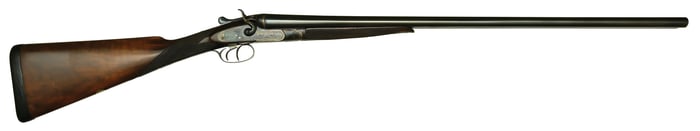 VERY PRETTY MIDLAND GUN CO. NITRO PROVED 20 BORE HAMMER SHOTGUN WITH CASE.