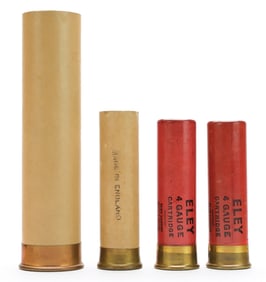 A lot of four big bore shotgun shells.