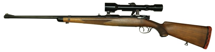 VERY GOOD MANNLICHER SHOENAUER MODEL 1952 RIFLE WITH SCOPE.