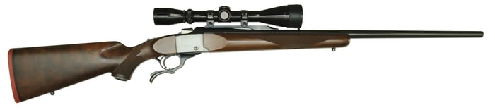 EXCELLENT RUGER MODEL NUMBER 1 RIFLE WITH SCOPE IN .25-06 REM CALIBER.