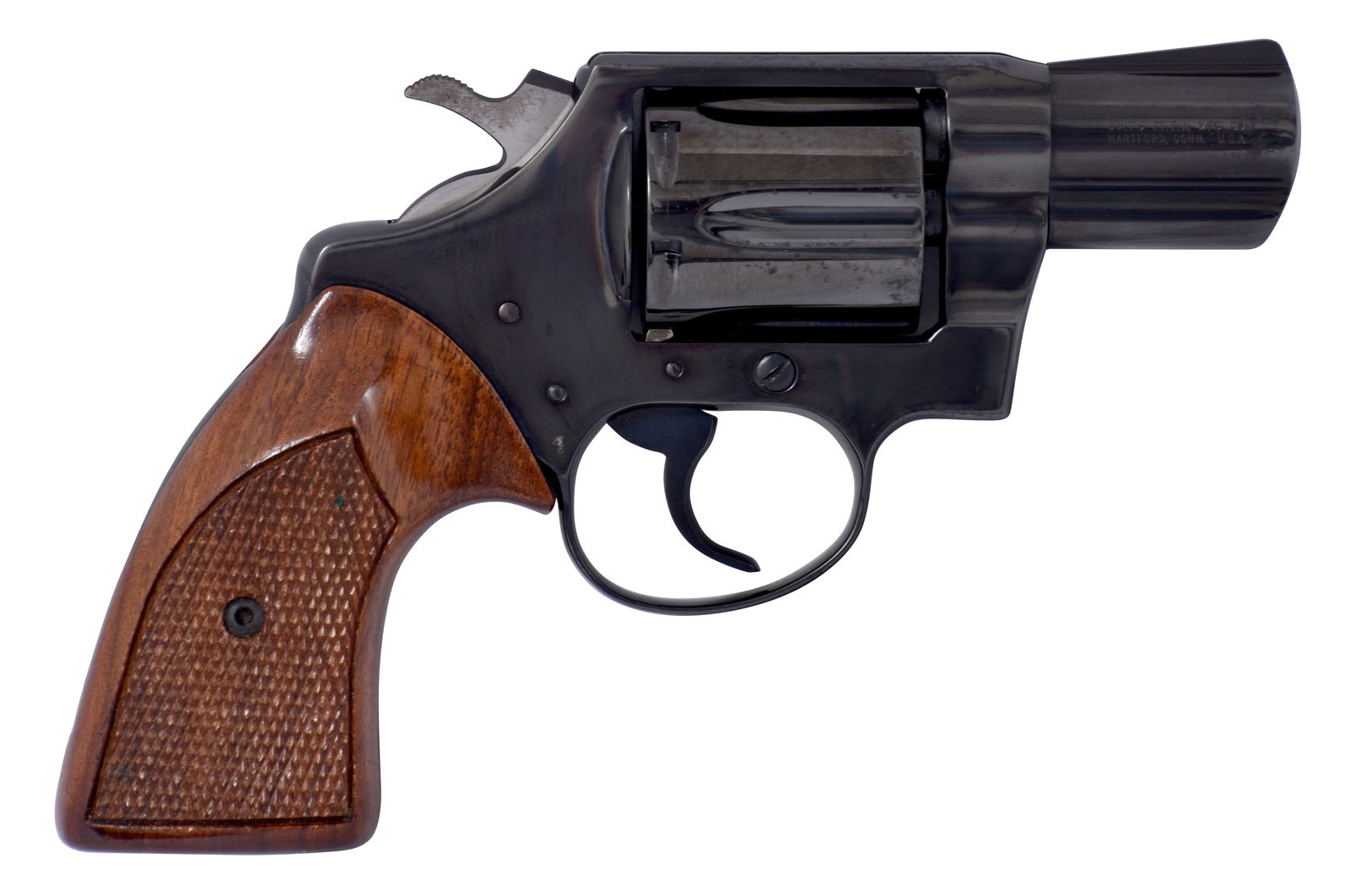 EXCELLENT COLT DETECTIVE SPECIAL IN .38 SPECIAL.: SN. F37786. Cal. .38 Special. Built with 2" brl. Six shot revolver. Walnut checkered grips. 