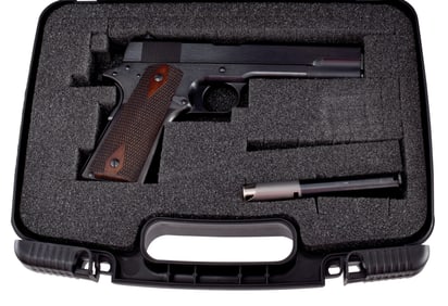 EXCELLENT EARLY PRODUCTION TURNBULL MFG. CO. MODEL 1911 WITH CASE.