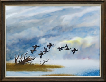 John L. Carter (b.1937), watercolor on paper.