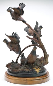Ronnie Wells (b.1944), bronze sculpture.