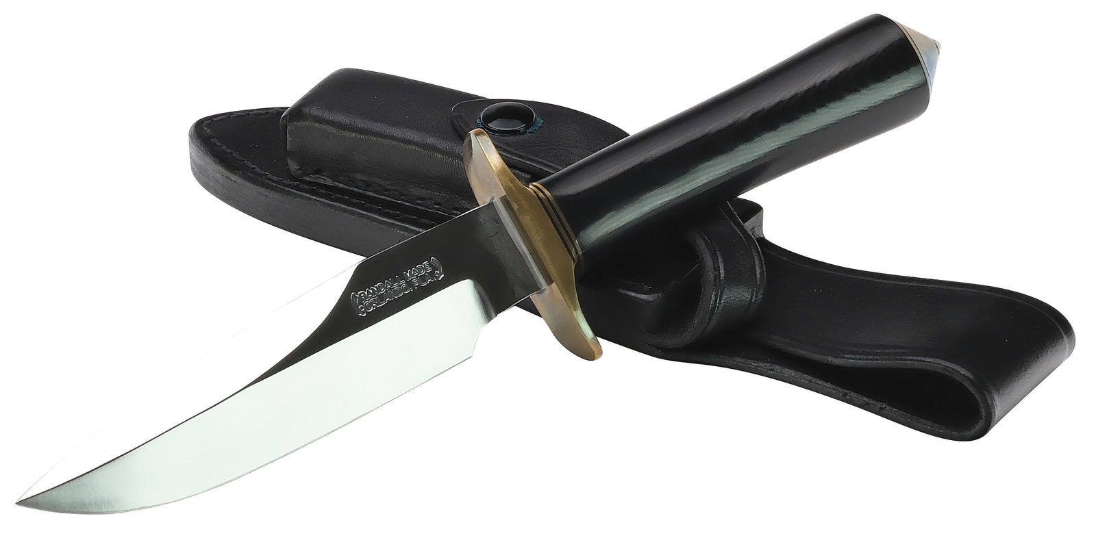 EXCELLENT COMBAT COMPANION RANDALL KNIFE WITH SHEATH AND CASE.: 5" blade with black micarta grips that has Coolie cap. Right side of blade stamped "RKSA 902-241". Knife is accompanied by its original black RKSA Randall made sheath with brown sharpening stone and s