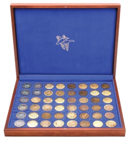 COLLECTOR'S LOT OF DUCKS UNLIMITED SILVER AND BRONZE MEDALLIONS.