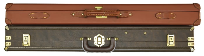 TWO QUALITY LEATHER GUN CASES