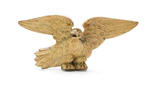 Carved wooden patriotic eagle., 2nd half 19th century.