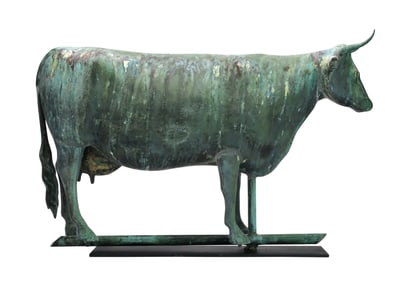 Large cow weathervane circa 1900.