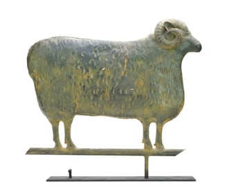 Copper full body weathervane, circa 1900.