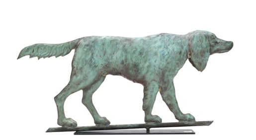 Weathervane of a Irish setter.