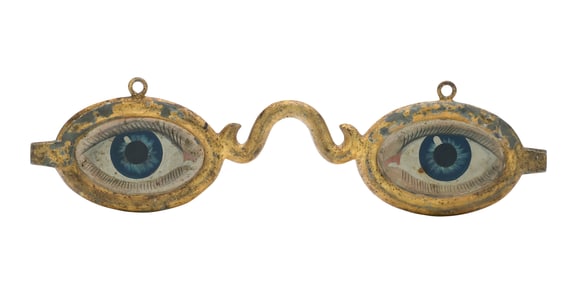 Optometrist trade sign, circa 1900.