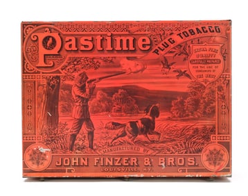 Tobacco tin, Past Time Plug Tobacco.