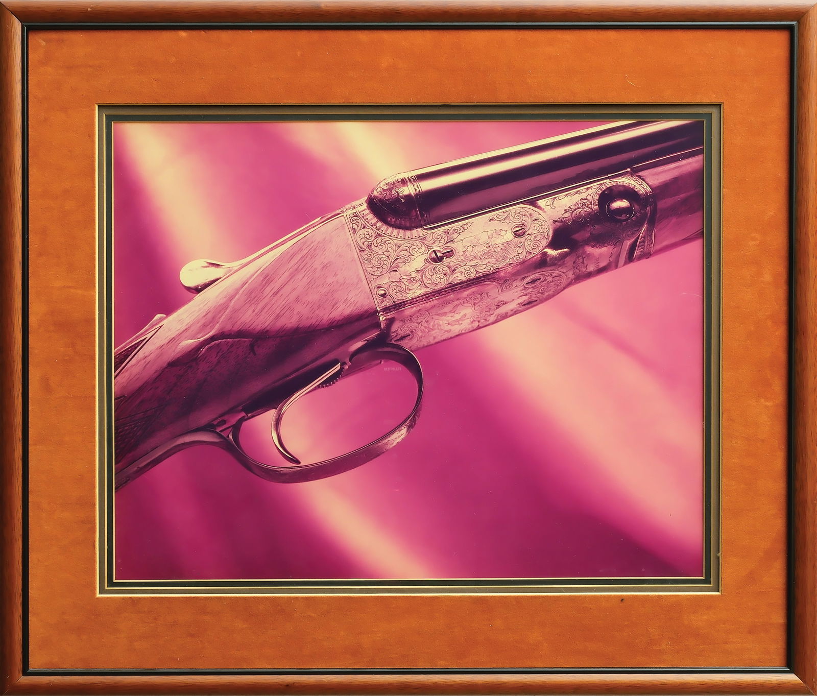 ORIGINAL PROMOTIONAL PHOTOGRAPHY BY MUSTAFA BILAL FOR THE PARKER REPRODUCTIONS.: This is the original image used by Reagent Chemical to promote the DHE grade Repro. Image: 19-1/2"x 15-1/2". Frame: 27-1/8"x 23-1/2". Excellent and original. PROVENANCE: Reagent Chemical Office,