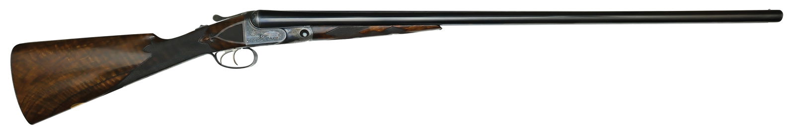 EXCEPTIONALLY FINE SPECIAL ORDER PARKER BHE GRADE TRAP GUN WITH HUEY CASE. (1 of 11)