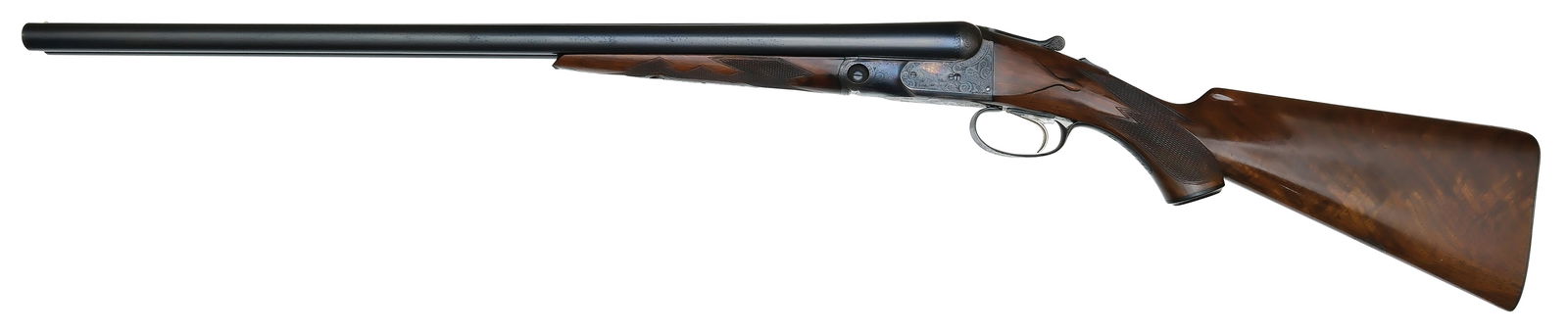 LIGHTWEIGHT PARKER DHE GRADE 12 GAUGE GAME GUN. (1 of 2)