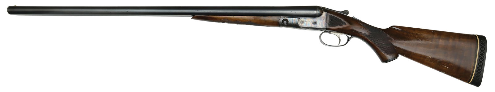 PARKER VHE 12 GAUGE.: SN. 234845. Ca. 12ga. Built on a No. 1-1/2 frame with 28" Vulcan steel brls that have matted concave top rib with twin white beads. Brl flats with unstruck weight of 3lbs. 15oz. Splinter forend c