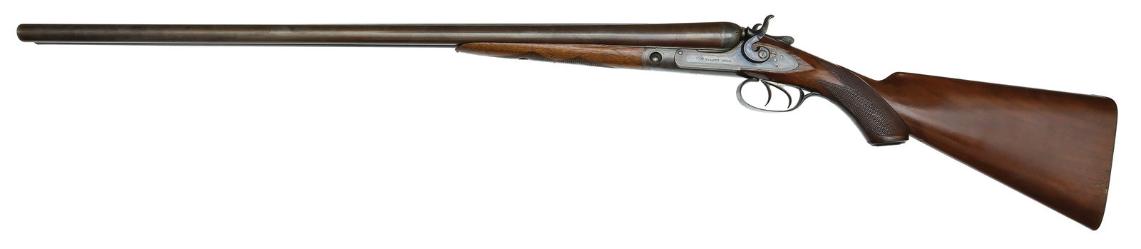 BEAUTIFUL HIGH ORIGINAL CONDITION EARLY PRODUCTION PARKER GRADE 0 12 BORE HAMMER GUN. (1 of 6)