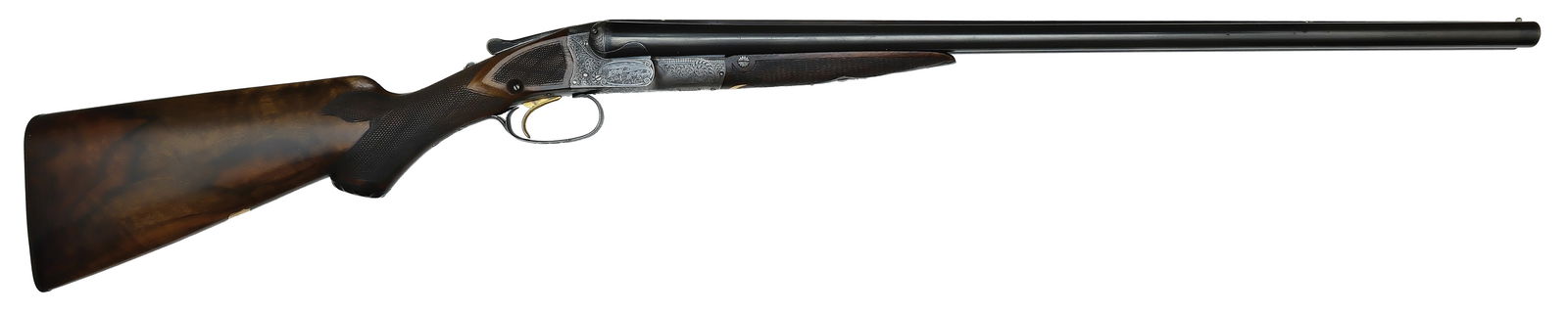 EXTREMELY RARE VERY LATE PRODUCTION D.M. LEFEVER 16 BORE SHOTGUN OF ABOUT 5B QUALITY. (1 of 6)