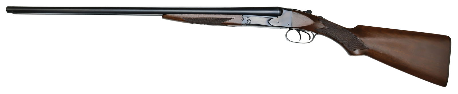 HARD TO FIND HIGH CONDITION PRE-WAR WINCHESTER MODEL 21 20 GAUGE.: SN. 4951. Cal. 20ga. Built with 26" brls that have matted concave top rib and steel front bead. Brls with usual maker's stamps on top. Bottoms of tubes with Mod/Full choke stamps and flats are origina